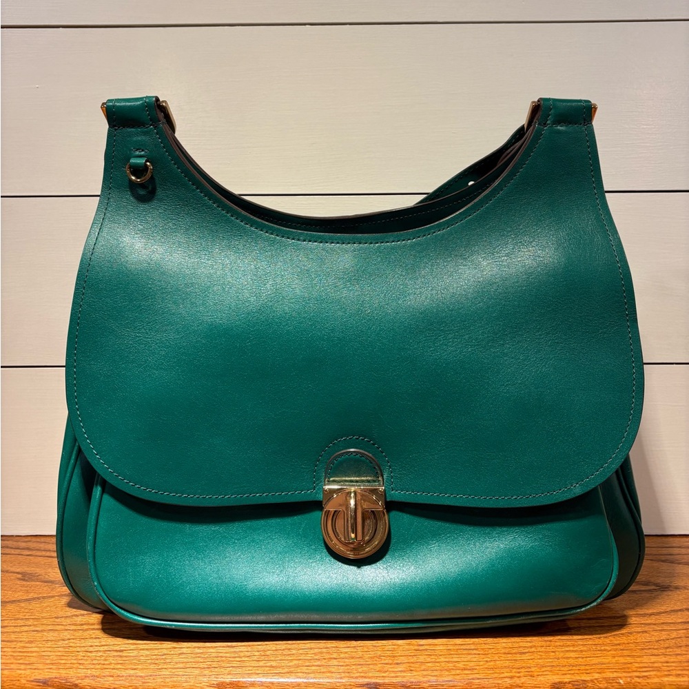 Tory Burch Green Leather Shoulder Bag